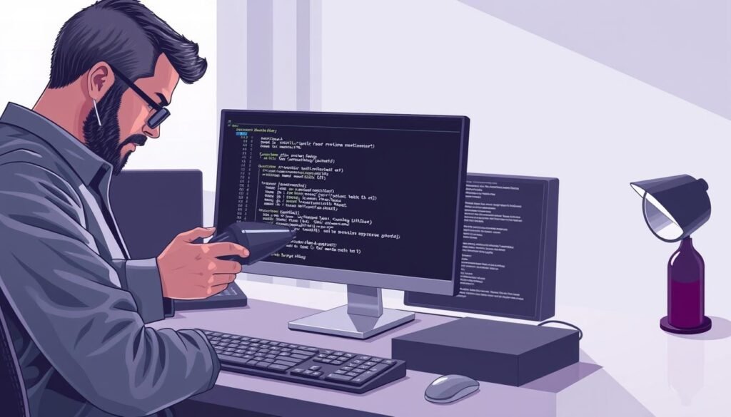 A well-lit, detailed illustration showcasing preventative maintenance strategies for the Wine software environment. In the foreground, a skilled system administrator diligently examines the code, optimizing runtime parameters and checking for updates. The middle ground depicts a sleek, modern computer setup, with a focus on proper system configuration and ongoing monitoring. In the background, a serene, minimalist workspace conveys a sense of calm and control, with icons and tools neatly organized, representing the best practices for maintaining a stable Wine-powered PlayOnMac environment. The overall mood is one of professionalism, attention to detail, and a proactive approach to ensuring the long-term reliability of the system.