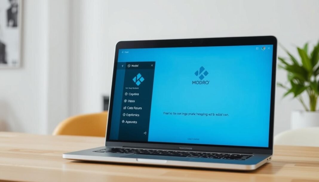 how to install modro on kodi app on my pc